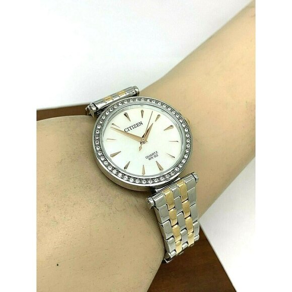 Citizen Women's Watch ER0216-67D Quartz White Mother of Pearl Dial Two Tone - Picture 5 of 13